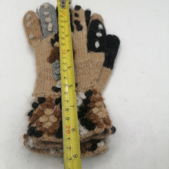 Unisex Alpaca Wool Knitted Gloves Warm Winter - Picture 9 of 9